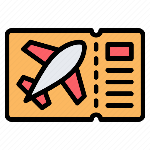 Ticket, flight, plane, airplane, airport, holiday, travel icon - Download on Iconfinder
