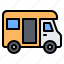caravan, camper, van, car, vehicle, travel, transportation 