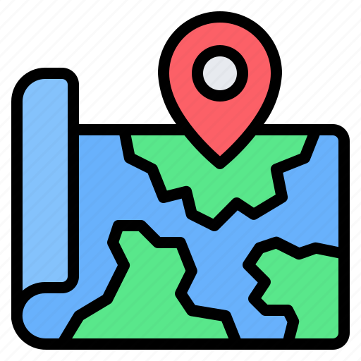 Map, navigation, location, pointer, pin, placeholder, paper icon - Download on Iconfinder
