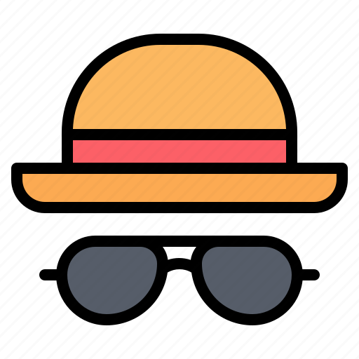 Pamela, hat, sunhat, sunglasses, summer, holiday, fashion icon - Download on Iconfinder