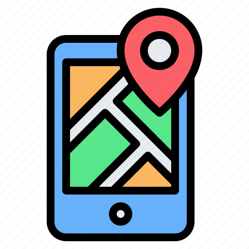 Gps, map, location, navigation, placeholder, smartphone, mobile icon - Download on Iconfinder