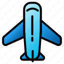 icon, color, airplane, plane, flight, travel, bag, shopping