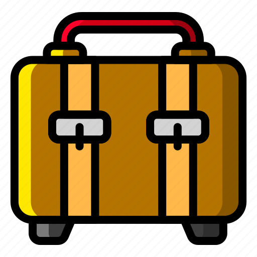 Icon, color, suitcase, bag, shopping, cart, shop icon - Download on Iconfinder
