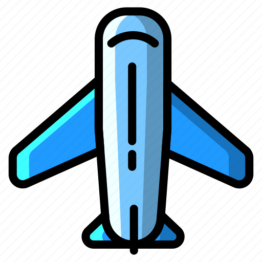 Icon, color, airplane, plane, flight, travel, bag icon - Download on Iconfinder