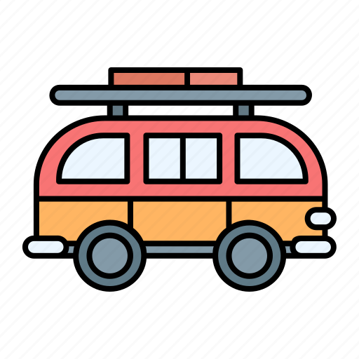 Camping, camper van, summer, caravan, holidays, car trailer icon - Download on Iconfinder