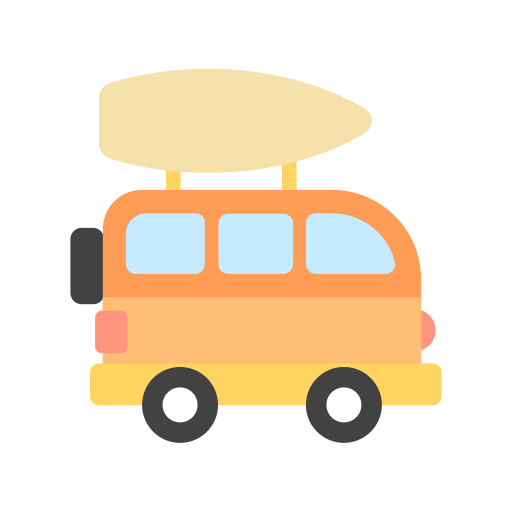Surf, van, vehicle, car, transportation, travel icon - Free download