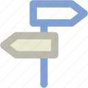 direction post, direction sign, finger post, guidepost, road sign, signpost 