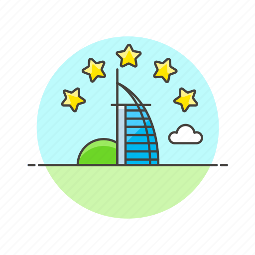 Hotel, stars, travel, building, five, holiday, luxury icon - Download on Iconfinder