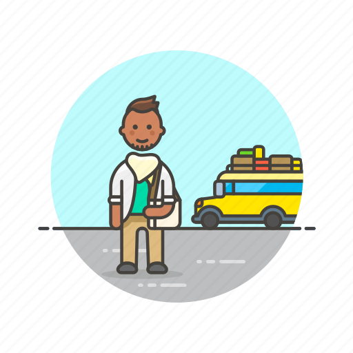 Bus, travel, trip, man, road, vacation, vehicle icon - Download on Iconfinder