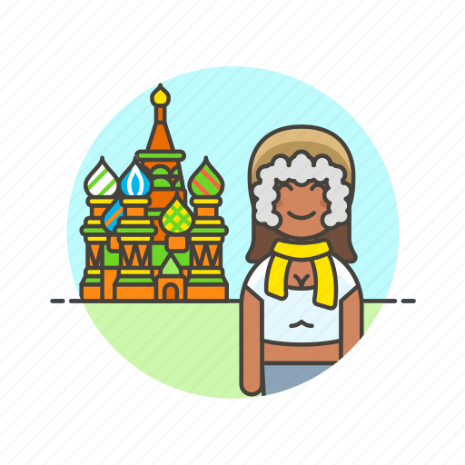 Moscow, travel, holiday, sightseeing, vacation, woman, basil's icon - Download on Iconfinder