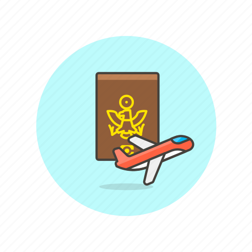 Passport, plane, travel, document, fly, personal, transport icon - Download on Iconfinder