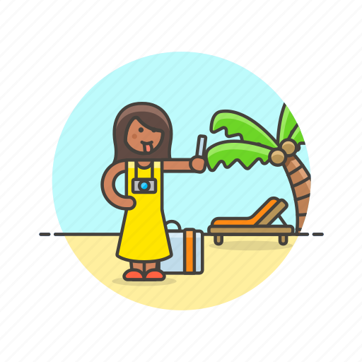 Beach, selfie, travel, holiday, picture, summer, vacation icon - Download on Iconfinder