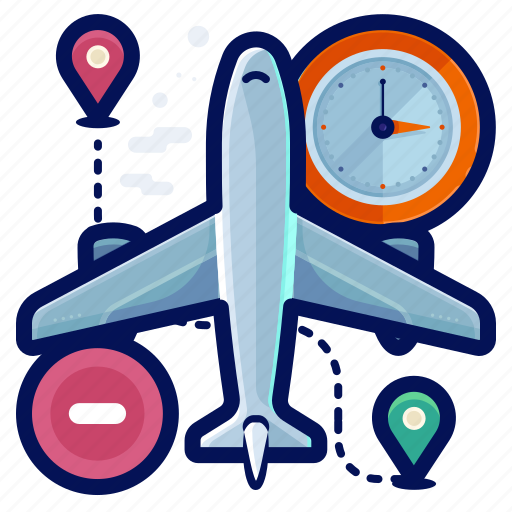 Aeroplane, airplane, estimate, time, transportation, travel icon - Download on Iconfinder