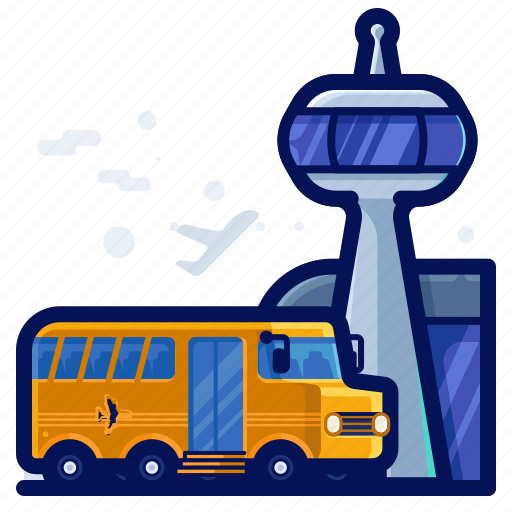 Airport, bus, transportation, travel, vehicle icon - Download on Iconfinder