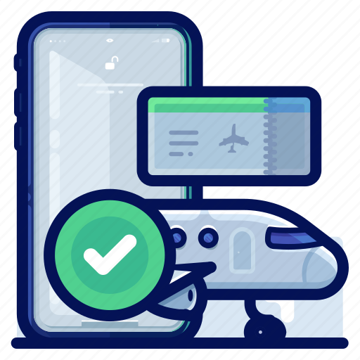 Aeroplane, airplane, confirm, holiday, smartphone, travel, vacation icon - Download on Iconfinder