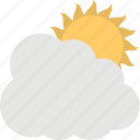 cloud sun, cloudy sun, sun behind the cloud, weather, weather forecast