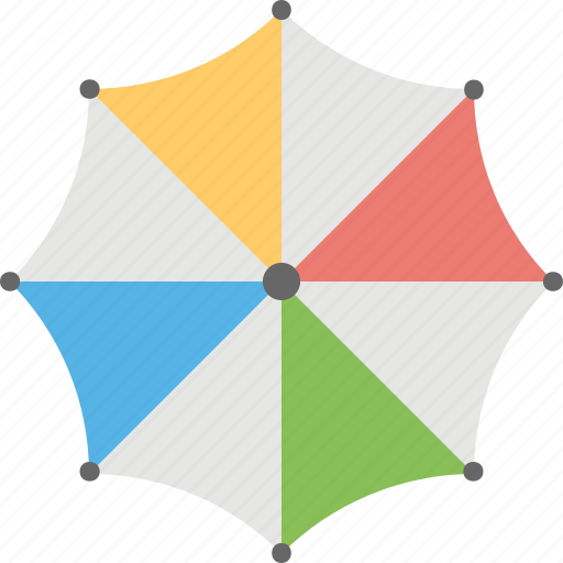 Open umbrella, parasol, rain protection, top view umbrella, umbrella icon - Download on Iconfinder