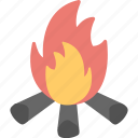 bonfire, campfire, fire, fireplace, flame