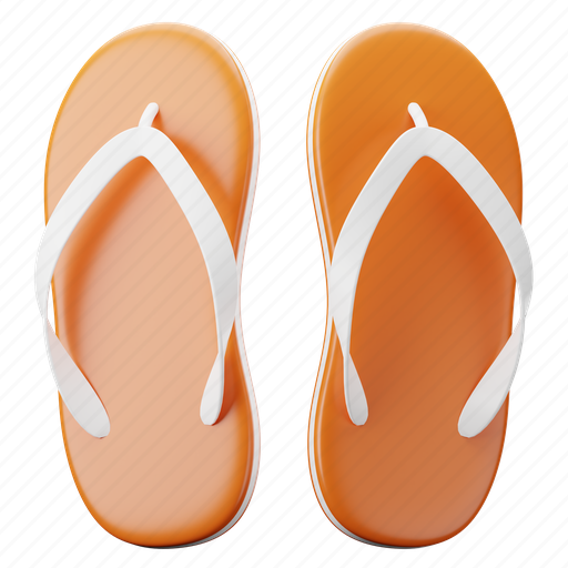 Sandals, footwear 3D illustration - Download on Iconfinder