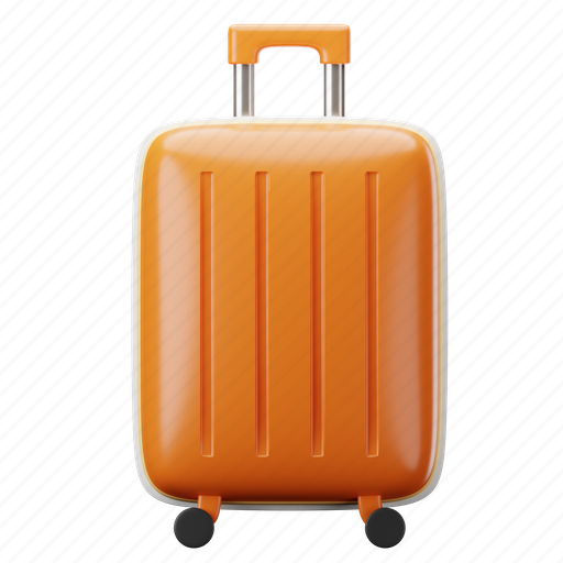 Suitcase, baggage, vacation, travel, holiday 3D illustration - Download on Iconfinder
