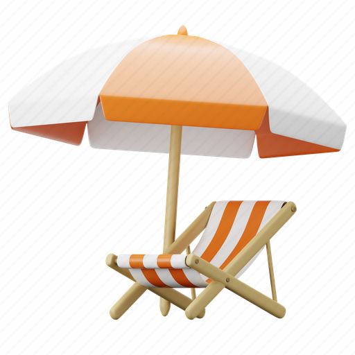 Umbrella, beach, summer, vacation, holiday 3D illustration - Download on Iconfinder