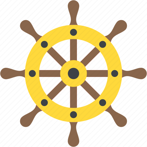 Boat wheel, captain rudder, helm, ship steering, ship wheel icon - Download on Iconfinder