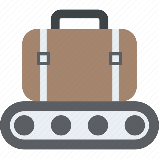 Baggage conveyor, conveyor belt, luggage scanner, terminal conveyor, transport safety icon - Download on Iconfinder