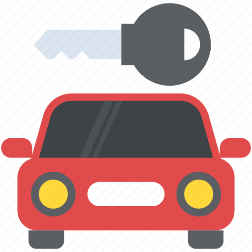 Car with key, conveyance, transport, transportation, travelling icon - Download on Iconfinder