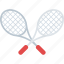 badminton sign, racket, racquet cross, sports accessory, tennis racket 