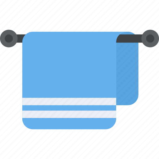 Bath towel, body hygiene, cleaning towel, dry equipment, hanged towel, toiletries icon - Download on Iconfinder