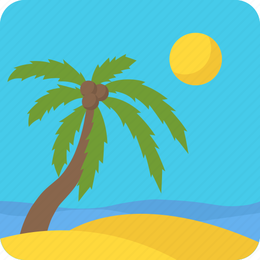Island, natural view, summer season, travelling, tropical trees icon - Download on Iconfinder