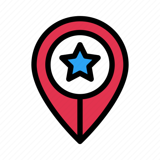 Favorite, location, map, pin, starred icon - Download on Iconfinder