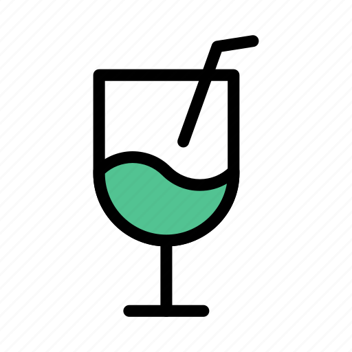 Beverage, drink, juice, margarita, straw icon - Download on Iconfinder