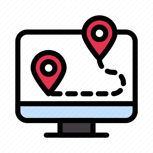 Location, map, online, screen, track icon - Download on Iconfinder