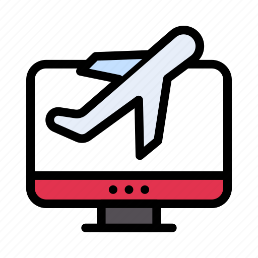 Flight, online, screen, tour, travel icon - Download on Iconfinder