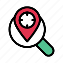 gps, location, map, pointer, search