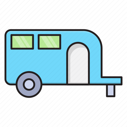 Camping, caravan, tour, trailer, transport icon - Download on Iconfinder
