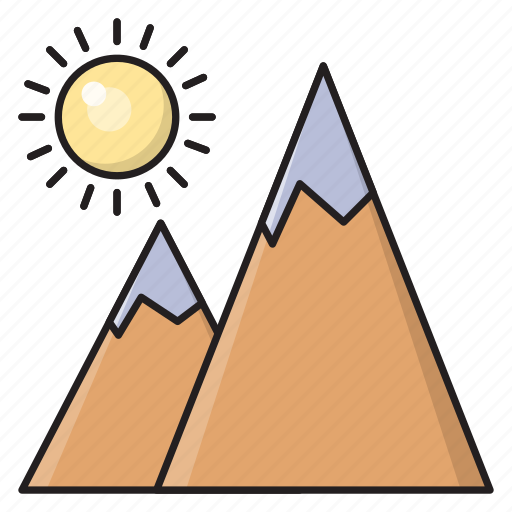 Hills, mountains, nature, sun, tour icon - Download on Iconfinder