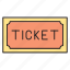 entry, event, party, riffle, ticket 