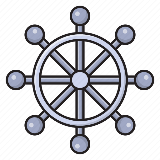 Boat, cruise, wheel, drive, steering icon - Download on Iconfinder