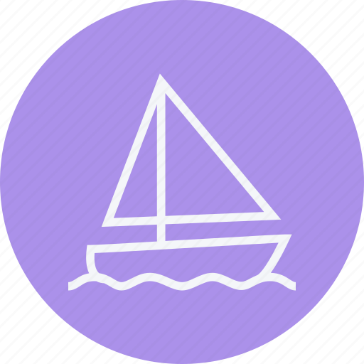 Boat, sailing, sail, transport, travel, yacht, vacation icon - Download on Iconfinder