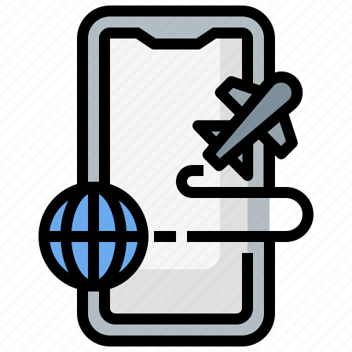 Flight, route, smartphone, tourism, travel icon - Download on Iconfinder