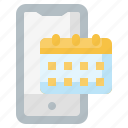 application, calendar, date, electronics, mobile, time
