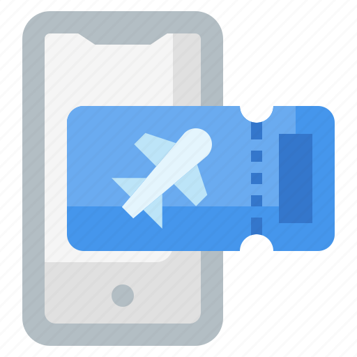 Airplane, mobile, phone, smartphone, ticket, travel icon - Download on Iconfinder