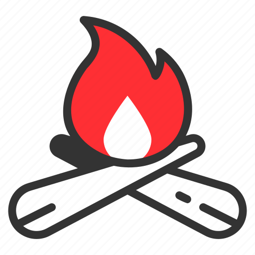 Campfire, camping, bonfire, fire, hiking, scout icon - Download on Iconfinder