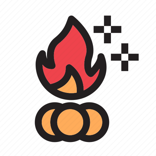 Bonfire, fire, flame, burn, camping, travel icon - Download on Iconfinder