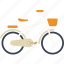 bicycles, basket, front, travel, trip, plan, vehicle, transportation 