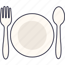 plate, spoon, fork, food, sign, travel, trip, plan
