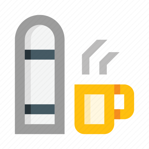 Thermos, tourism, tea, coffee, hot, drink, travel gear icon - Download on Iconfinder