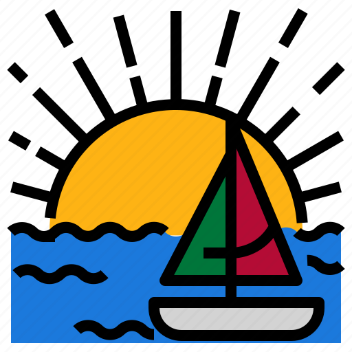 Beach, boat, hot, summer, sun icon - Download on Iconfinder